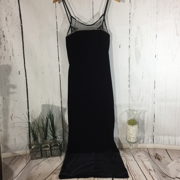 Jump Dresses & Skirts - JUMP: Black Long Elegant Velvet Dress